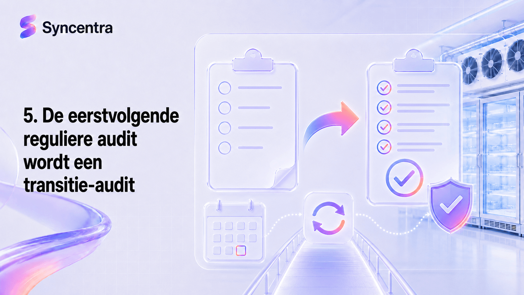 De eerstvolgende reguliere audit wordt een transitie-audit